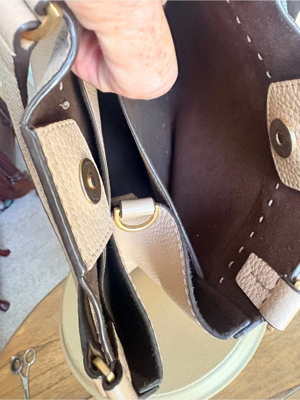 Tory Burch structured pebbled